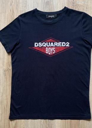 Мужская хлопковая футболка  с принтом dsquared27 фото