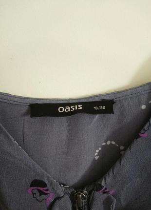 Серая шёлковая блуза oasis5 фото