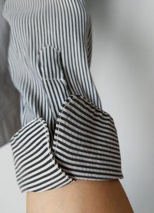 Блуза в полоску с мини рюшами.  ткань стрейч. kaleidoscope 14(42)6 фото