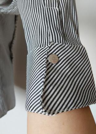 Блуза в полоску с мини рюшами.  ткань стрейч. kaleidoscope 14(42)8 фото