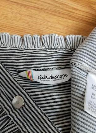 Блуза в полоску с мини рюшами.  ткань стрейч. kaleidoscope 14(42)5 фото