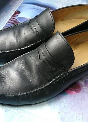 Чоловічі чорні туфлі лофери мокассины bally termez switzerland