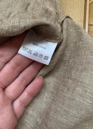 Льняной пиджак жакет туника kriss sweden бежевый d 46, размер 54, лен большой размер3 фото