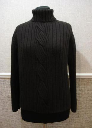 Шерстяной свитер вязаный свитер свитер с косами размера 14/161 фото