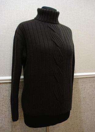 Шерстяной свитер вязаный свитер свитер с косами размера 14/162 фото