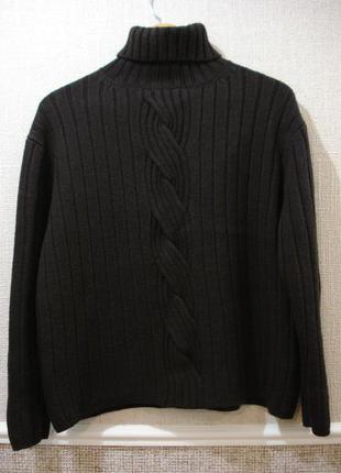 Шерстяной свитер вязаный свитер свитер с косами размера 14/165 фото