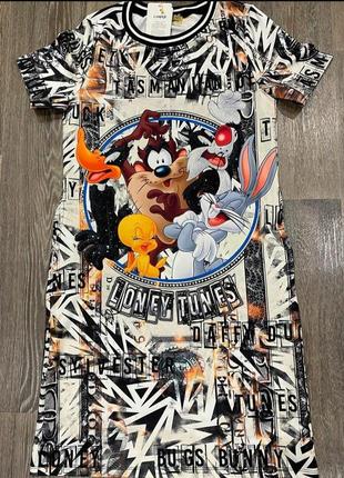 Стильное платье, принт хит лета, размер с.