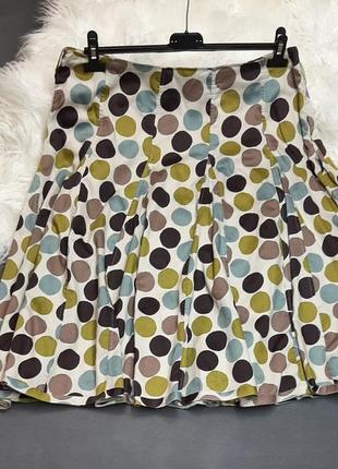 Коттоновая юбка в горошек