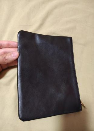 Moss copenhagen кожаная сумочка черная клатч комсетичка сумка3 фото