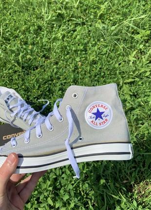 Серые кеды converse, конверсы3 фото