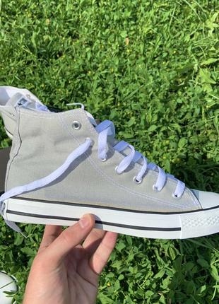 Серые кеды converse, конверсы5 фото