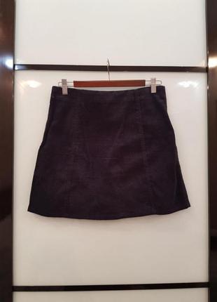 Стильная вельветовая юбочка - трапеция topshop.5 фото