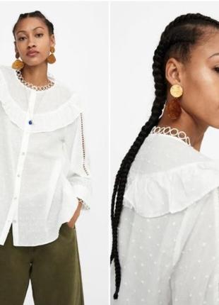 Блузка ,легкая ,белая  zara l,xl,40-42