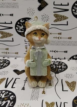 Статуэтка котик керамика1 фото
