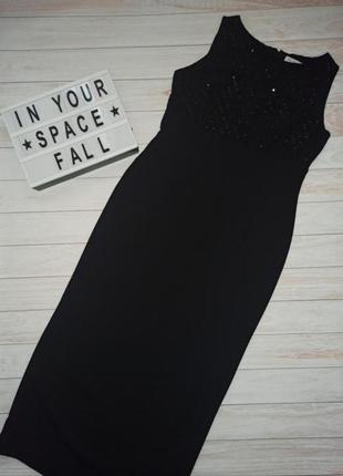 Черное платье с пайетками1 фото