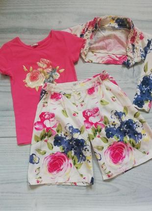 Набор, комплект, шорты, футболка, болеро, oodgji, 122-134