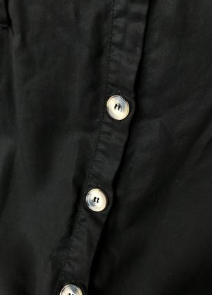 Сарафан платья чёрного цвета zara на пуговицах с поясом3 фото