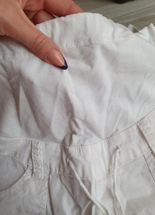 Штани для вагітних штани котонові белие m/l2 фото
