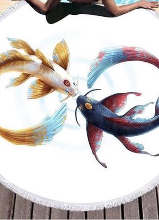 Пляжний круглий килимок підстилка, літньої плед для моря