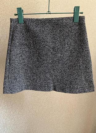 Серая мини юбка, сіра міні спідниця