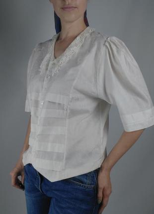 Винтажная блуза буфы кружево