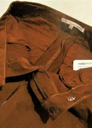 Джинсы брюки 29w "mid-rise" красивого коричневого цвета 46 р3 фото