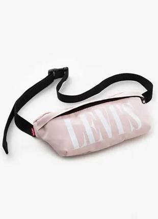 Сумка бананка levi's рожева