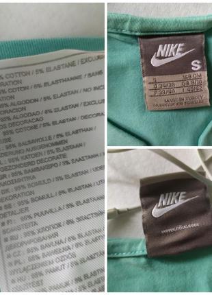 Бирюзовая хлопковая спортивная футболка nike6 фото