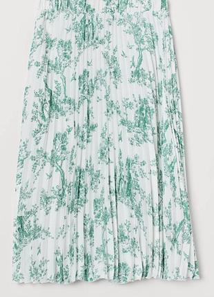 Плессированная юбка h&m hm белая юбка летняя юбка
