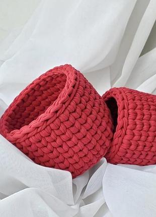 Декоративные корзинки из трикотажа 🎀