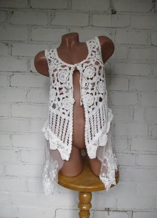 Кружевная накидка кроше/s-m