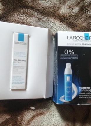 Успокаивающий ночной крем для лица и вокруг глаз la roche-posay toleriane ultra night
