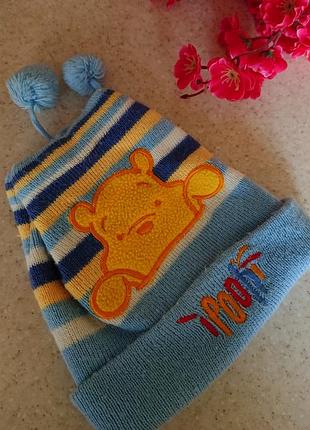 Шапка на мальчика винни пух весна очень демисезон р.46/48/50
