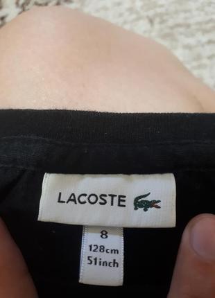 Футболка lacoste чорна брендова 7-8 років3 фото