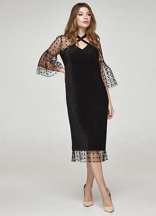 Вечернее чёрное платье solh