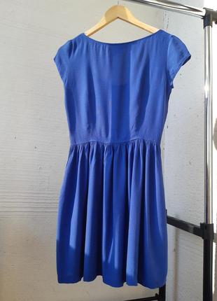 Сукня кольору індиго з віскози3 фото