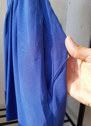 Сукня кольору індиго з віскози7 фото