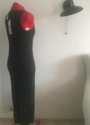 Серое длинное легкое платье в стиле  бохо шик xs6 фото
