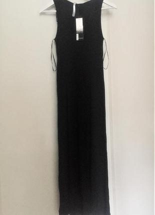 Серое длинное легкое платье в стиле  бохо шик xs10 фото