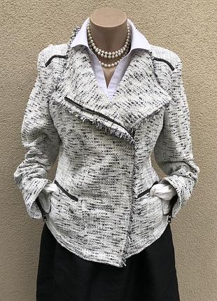 Твидовая куртка,косуха,жакет,пиджак,хлопок,marc cain