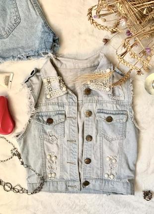 Джинсовий жилет