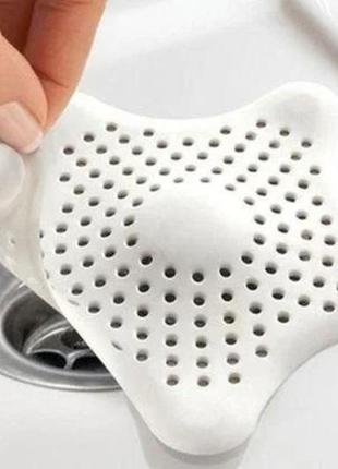 Силиконовый фильтр на присосках сетка в раковину улавливатель для слива сифона