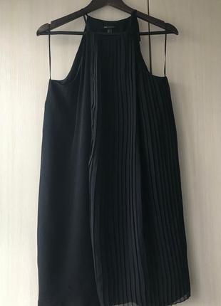 Черное платье с плиссированной накидкой mango /  m5 фото