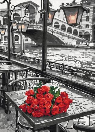 Картина за номерами троянди під дощем браш бс