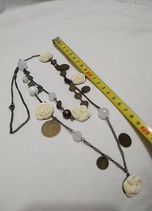 Колье, ожерелье, цепочка с подвесками6 фото