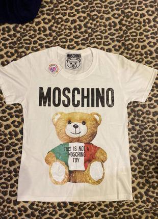 Футболка в стиле moschino teddy в наличии!!!6 фото