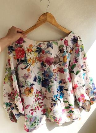 Блуза pink з квітковим принтом2 фото