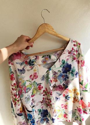 Блуза pink з квітковим принтом3 фото
