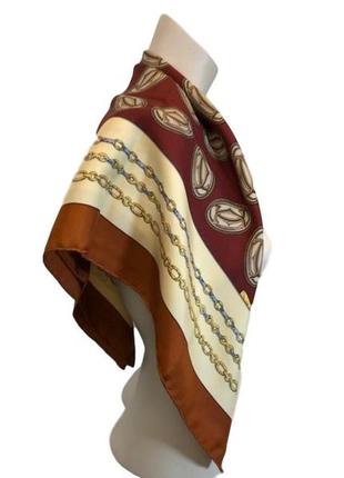 Шелковый платок шарф палантин cartier, 'les must de cartier' vintage scarf 100% шелк рауль1 фото