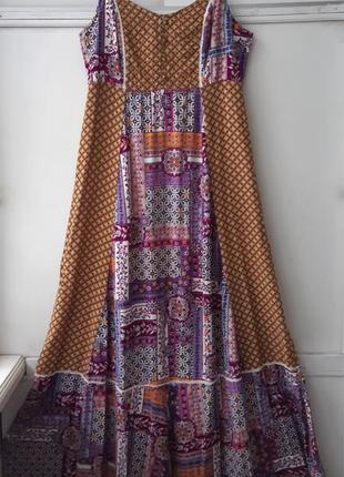 Летнее платье сарафан макси бохо от tu, размер 12/14